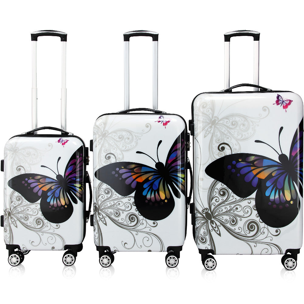 Ensemble de valises de voyage Nancy's Villa Hills - 3 pièces - Valise rigide - Rotatif à 360° - Polycarbonate