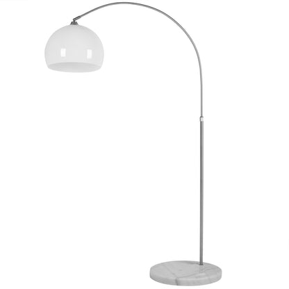 Nancy's Laurium Booglamp - Met Marmeren Voet - Staande Lamp - Vloerlamp - Verstelbaar - 220 cm