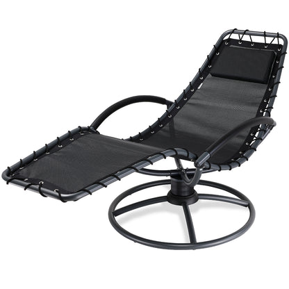 Nancy's Ancient Oaks Relaxligstoel - Lounger - Relax-Ligbed - Met Schommelfunctie - 191 x 77 x 82 cm