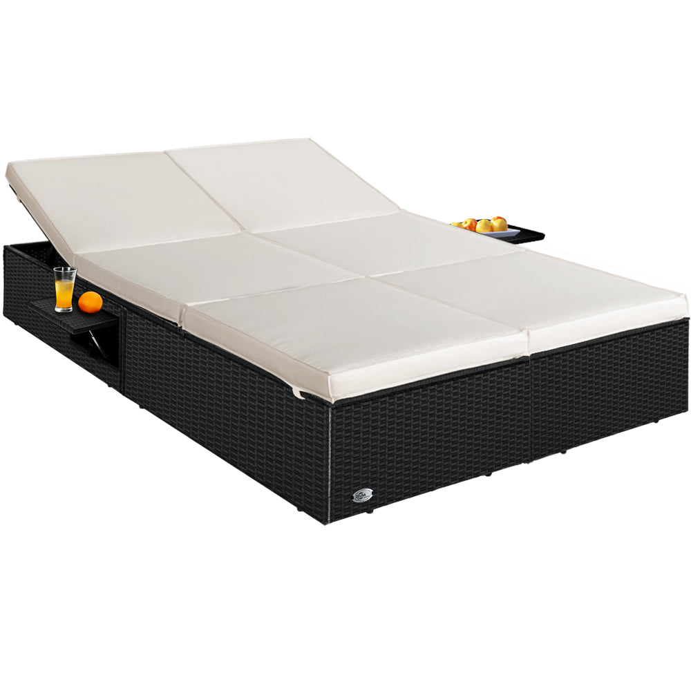 Nancy's Hughson Ligbed - Tuin - Terras - Tuinmeubel - Modern - Polyrotan - 193 x 116 x 33 cm