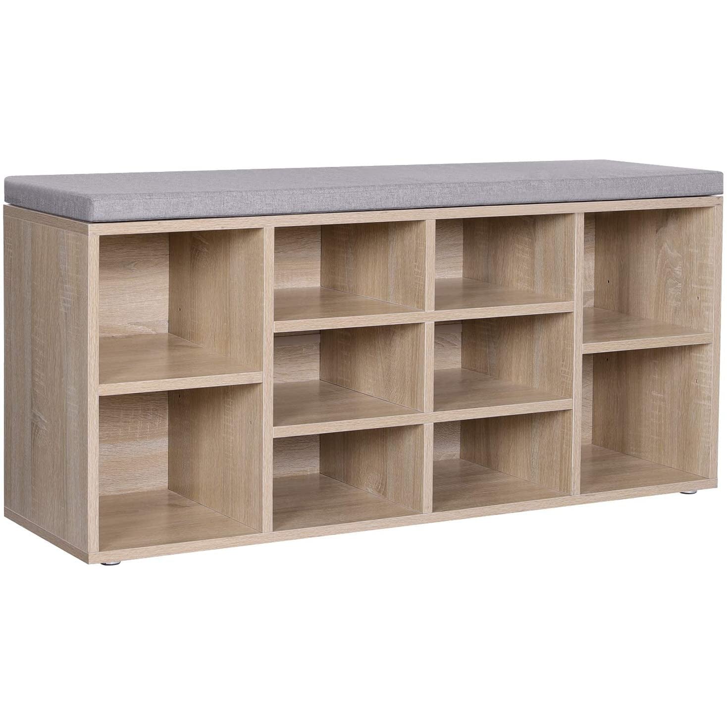 Nancy's Nowra Shoe Cabinet With Bench - Bench - 10 Pairs of Shoes - 104 x 48 x 30 cm