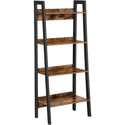 Nancy's Harvey Boekenrek - Ladderkast - Staande Boekenkast 4 Laags - Industrieel - Bruin - 56 x 34 x 137,5 cm (L x B x H)