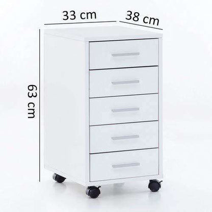 Nancy's Pijara Ladeblok - Archiefkast - Kantoorkast - Wit - ± 35 x 65 x 40 cm