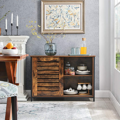 Nancy's Bristol Opbergkast - Commode Kasten - Industriële Kast - Dressoir - Kast met 2 Planken en 2 Deuren - 100 x 35 x 70 cm L x B x H