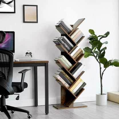 Nancy's Yarm Boekenkast - Boekenregaal - Wandkast - Opbergkast - Bruin - ± 50 x 25 x 140 cm