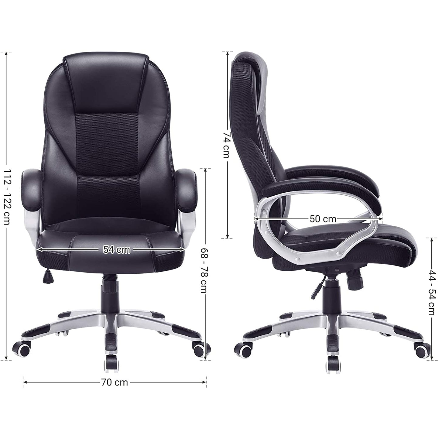 Nancy's Brooklyn Bureaustoel - Luxe Design Stoel - Ergonomische Directiestoel - Kunstleer - 150 KG Belasting