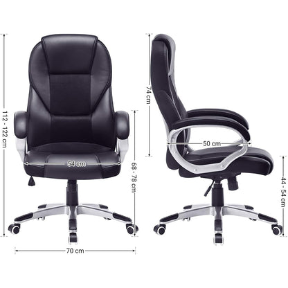 Nancy's Brooklyn Bureaustoel - Luxe Design Stoel - Ergonomische Directiestoel - Kunstleer - 150 KG Belasting