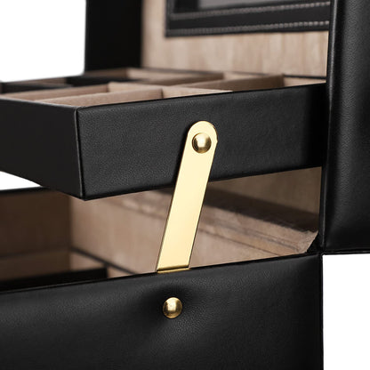 Nancy's Jewelry Box Persey - Organisateur de bijoux - Boîtes à bijoux - Faux cuir - Noir