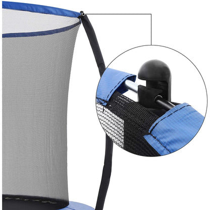 Nancy's Trampoline Met Veiligheidsnet - Trampolines - Tuin - Ladder - Gevoerde Stangen - Zwart/Blauw - Ø 305