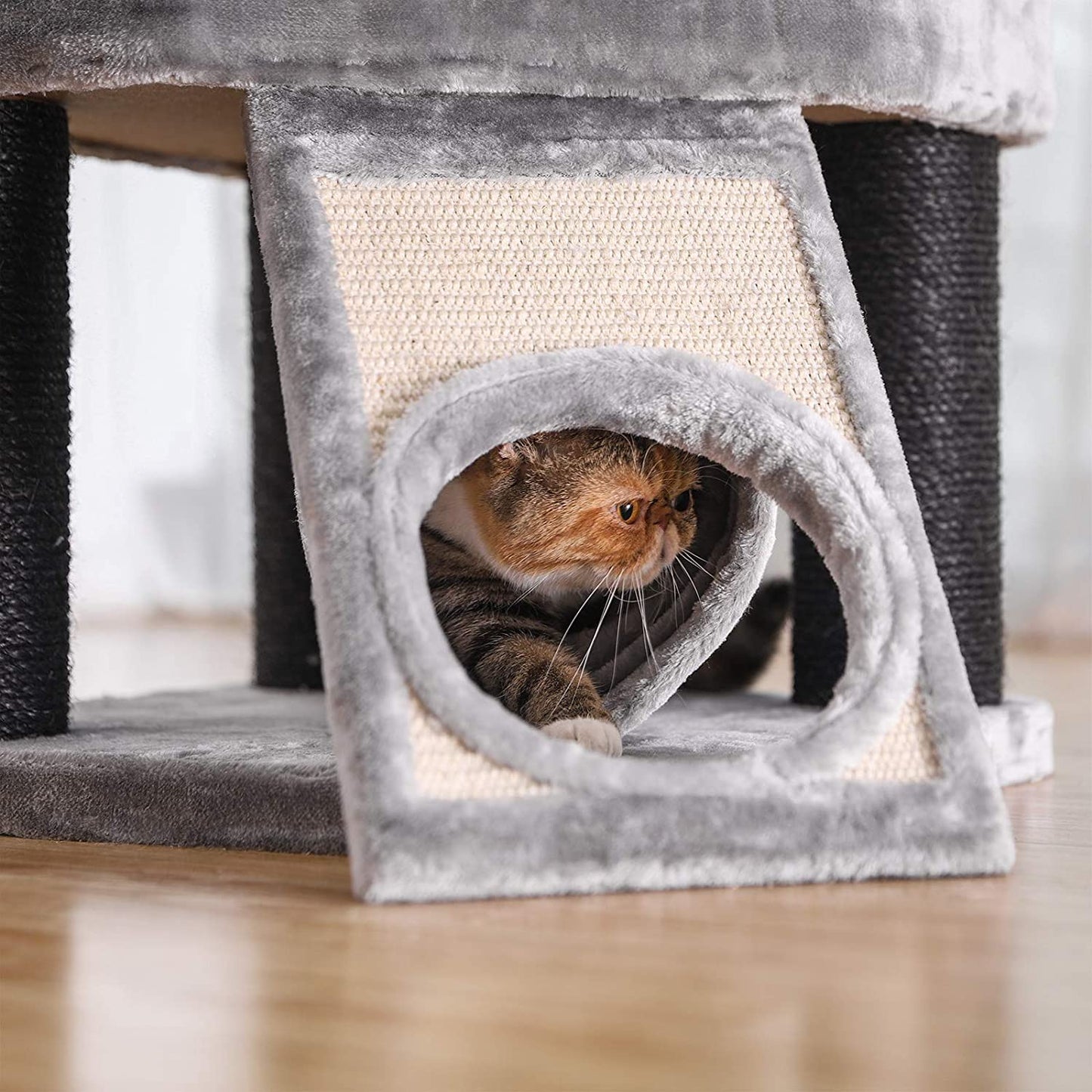 Nancy's Kattenboom XL - Luxe Kattenhuis - Krabpaal - Katten - Voor 4 katten - 50 x 50 x 141 cm (L x B x H)