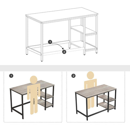 Nancy's Rockefeller Center 2 Bureau - Industriële Werktafel - Vintage Tafel - Bureaus - 120 x 75 x 60