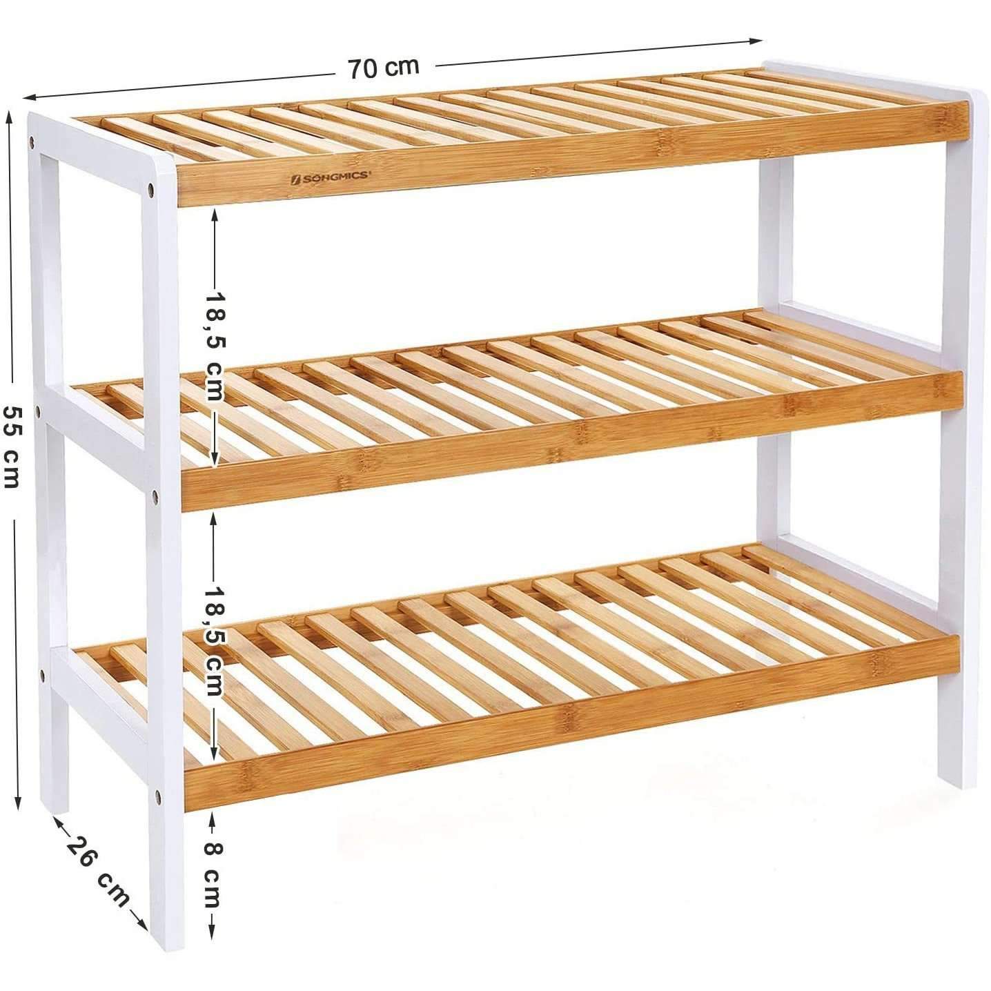 Nancy's Benafim Schoenenrek - Schoenenbank - Opbergrek - Bamboe - ± 70 x 25 x 55 cm
