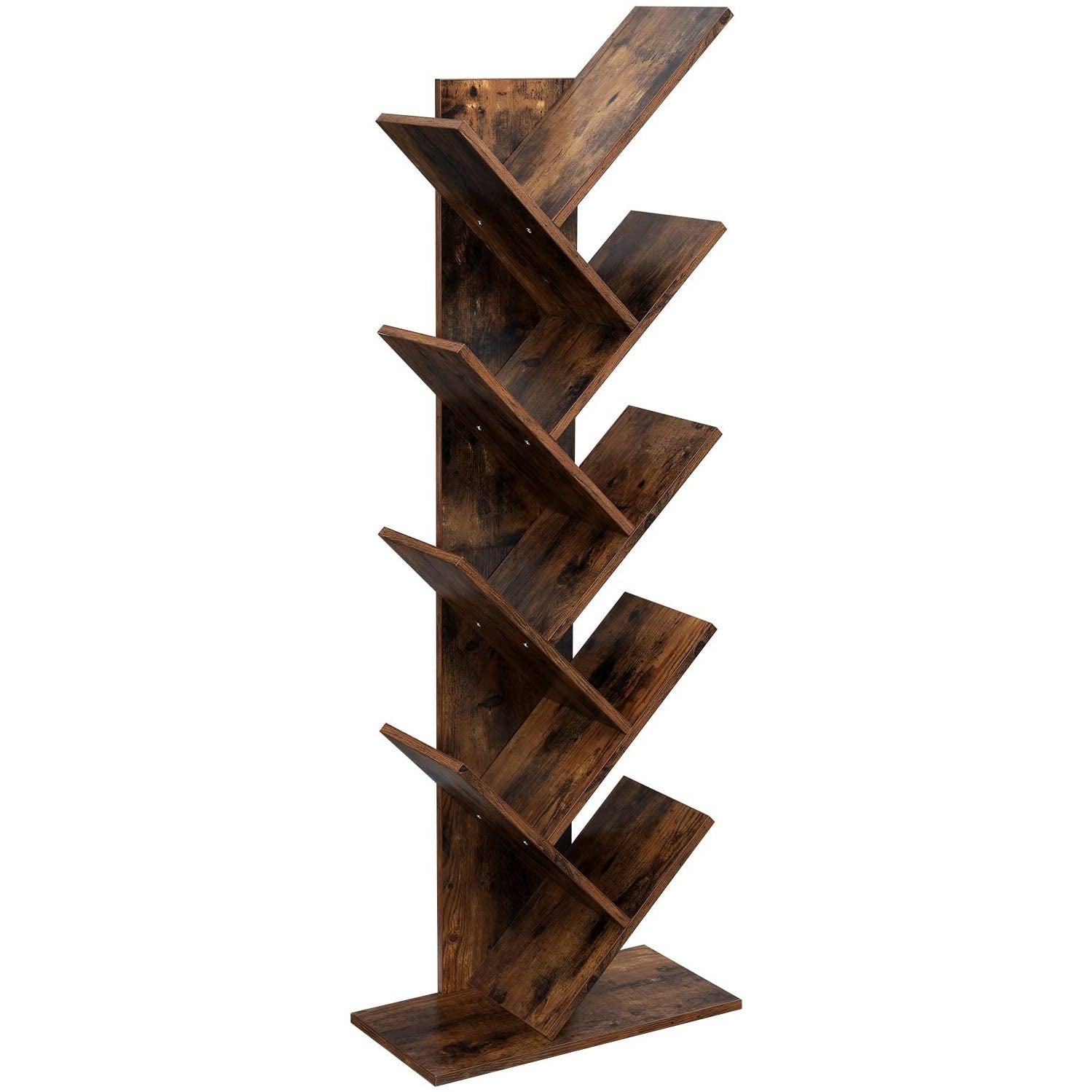 Nancy's Yarm Boekenkast - Boekenregaal - Wandkast - Opbergkast - Bruin - ± 50 x 25 x 140 cm