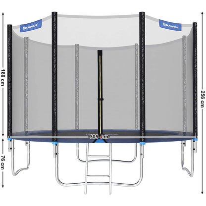 Nancy's Trampoline Met Veiligheidsnet - Blauw / Zwart - Ø 305 cm