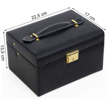 Nancy's Jewelry Box Persey - Organisateur de bijoux - Boîtes à bijoux - Faux cuir - Noir