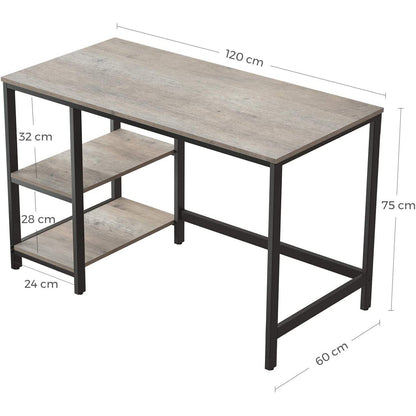 Nancy's Runada Bureau - Computertafel - Kantoortafel - Grijs / Zwart - 50 x 100 x 75 cm