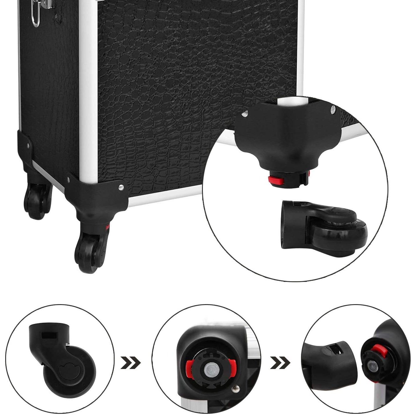Nancy's XXL PRO Cosmetica Koffer - Make-up koffer - Make-up Trolley - Zwart