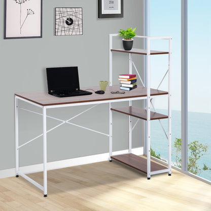 Nancy's Rhinelander Bureau - Schrijftafel - Opbergvakken - Computertafel - Zwart/Wit - Bewerkt Hout - Legbord