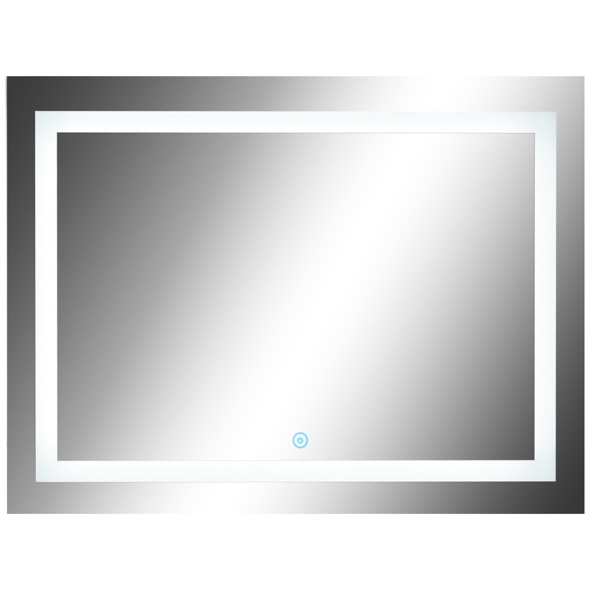 Nancy's Gilroy Badkamerspiegel - Spiegel - Wandspiegel - LED - Glas - Aluminium - Horizontaal - Verticaal - 60 x 80 x 4 cm