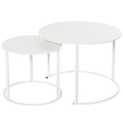 Nancy's Holbrook Bijzettafel - Salontafel - Bedtafel - Set van 2 - Metaal