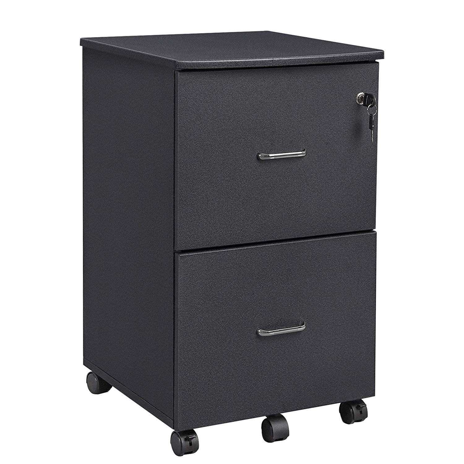 Nancy's Drawer Unit Black - Steel Locker on Wheels - Office Cabinet - Rolling Container - 71 x 51 x 16 cm