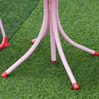 Nancy's Shoshoni Kinderzitgroep - Tuintafel - Klapstoelen - Met Parasol - Metaal - Rood