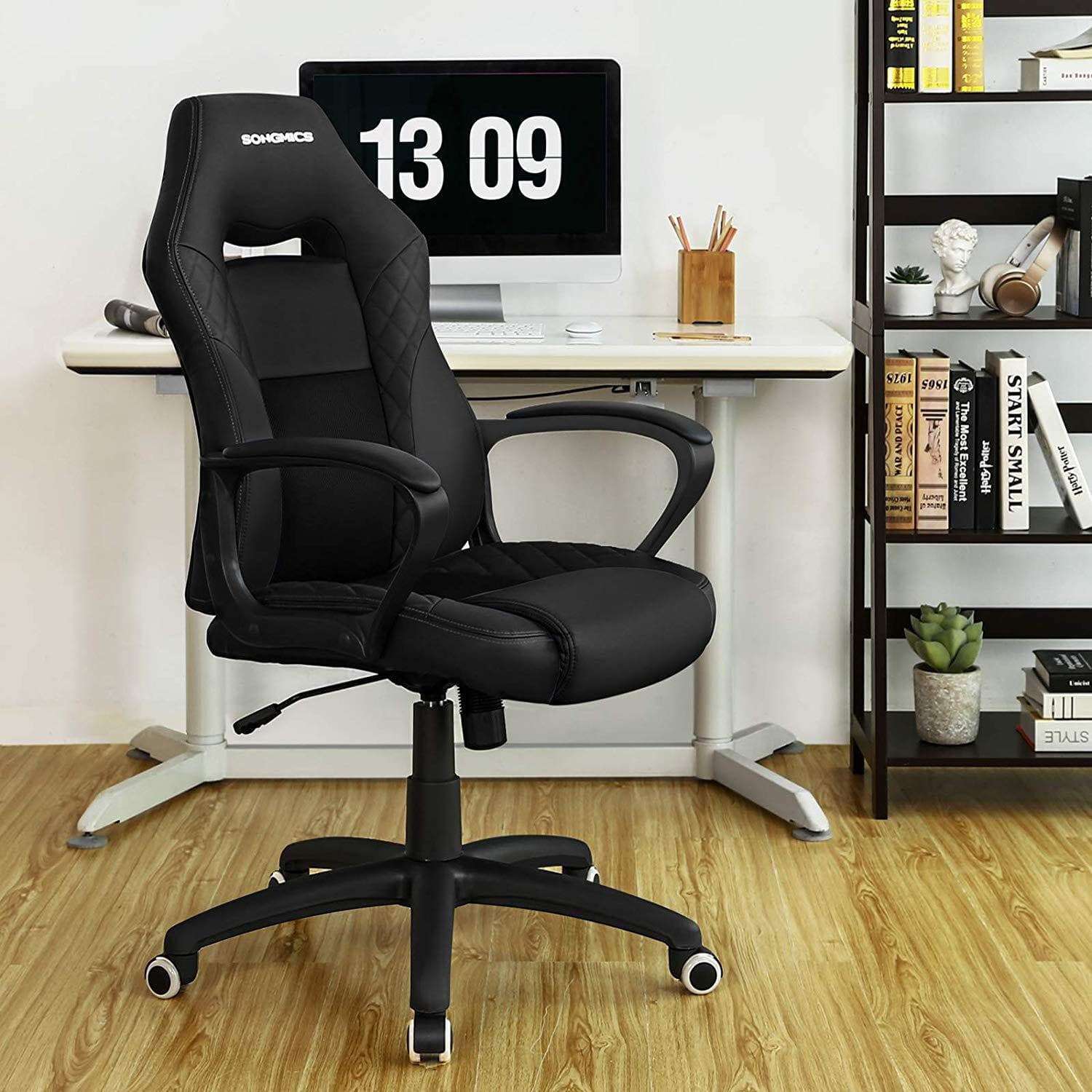 Nancy's Bellerose Office Chair - Height Adjustable - Gaming Chair - Office Chairs - Black - 70 x 64 x 106