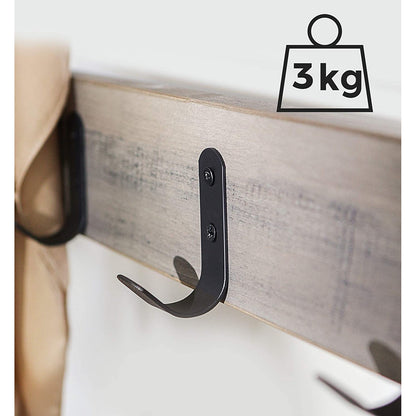 Nancy's Hinsdale Garderoberek Met Kapstok - Schoenenrek - Kapstok Staand - 70 x 175 x 32 cm B x H x D