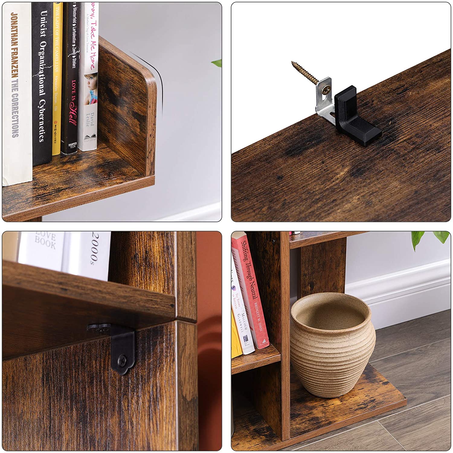 Nancy's Tara Boekenkast - Boekenregaal - Opbergkast - Wandkast - Bruin - ± 85 x 25 x 140 cm