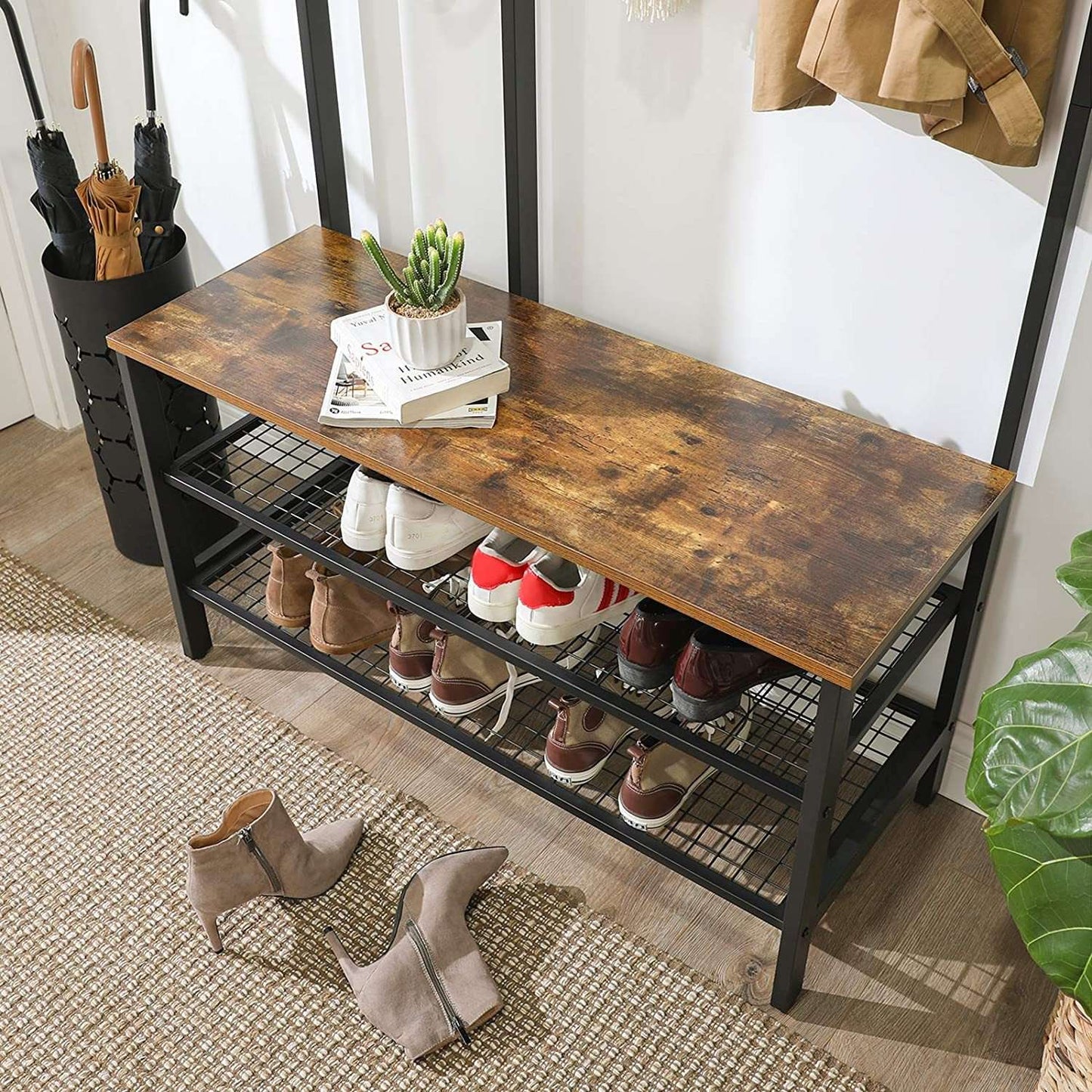 Nancy's Wardrobe rack with coat rack - Shoe rack - Industrial - 97.7 x 40 x 185 cm