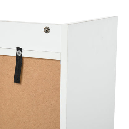 Nancy's Tillamook Schoenenkast - Deuren - Schoenenrek - Planken - Opbergvak - 60 x 30 x 92 - Wit - Bruin