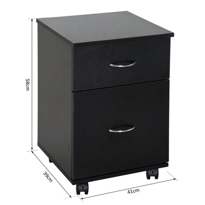 Nancy's Santa Clarita Archiefkast - Ladeblok - Metaal - 2 Lades - Zwart
