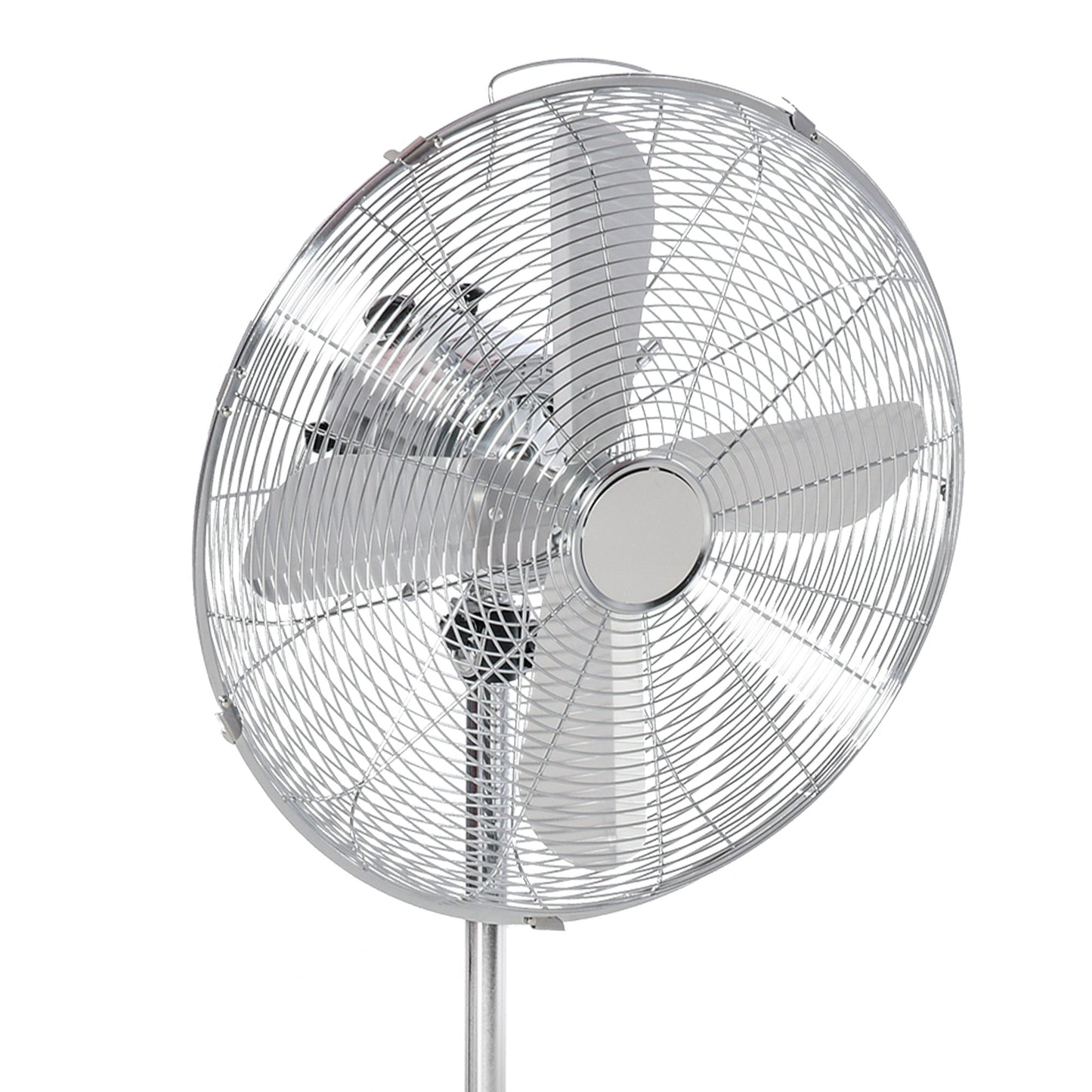 Nancy's New Britain Stand Fan - Height Adjustable - 3 Speeds - Silver