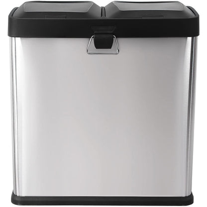 Nancy's Prullenbak Afvalscheiding 30L - Prullenbakken - Roestvrijstaal - 39,5 x 46,5 x 30,5 cm