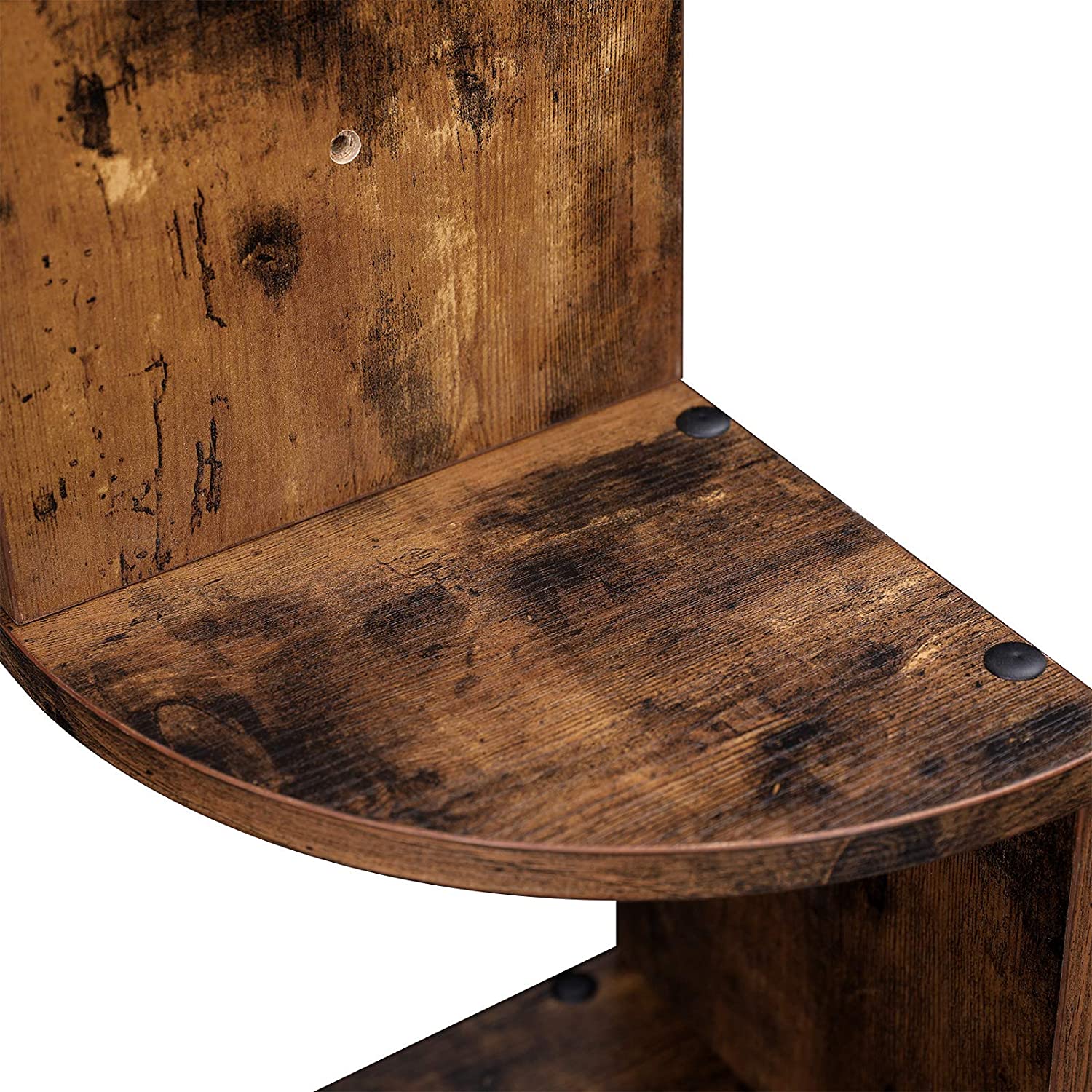 Nancy's Yunaon Boekenregaal - Wandrek - Wandregaal - Boekenplank - Vintage Bruin - ± 20 x 20 x 130 cm