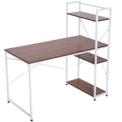 Nancy's Rhinelander Bureau - Schrijftafel - Opbergvakken - Computertafel - Zwart/Wit - Bewerkt Hout - Legbord