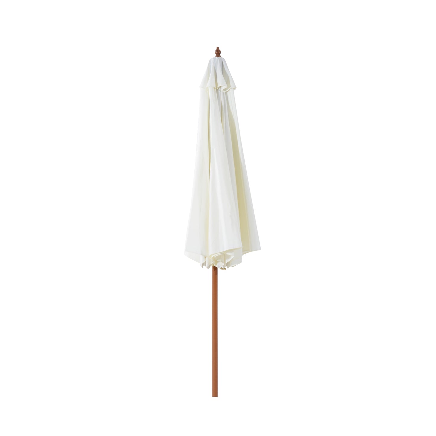 Nancy's Buckeye Parasol - Tuinparaplu - Hout - Marktparaplu - Wit - Ø 270 cm