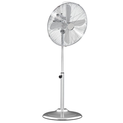 Nancy's New Britain Stand Fan - Height Adjustable - 3 Speeds - Silver