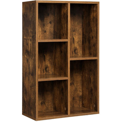 Nancy's Gardinski Bookcase - Storage Cabinet with 5 Compartments - Cabinets - Wood - Brown - 50 x 24 x 80 cm