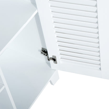 Nancy's Winchester Badkamerkast - Hoekkast - Badkamermeubel - 60 x 30 x 80 cm - Kleine Kast - MDF - Wit