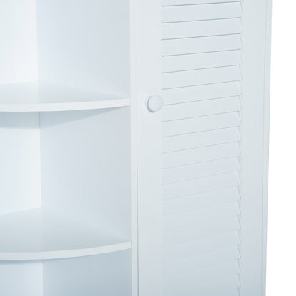 Nancy's Winchester Badkamerkast - Hoekkast - Badkamermeubel - 60 x 30 x 80 cm - Kleine Kast - MDF - Wit