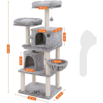 Nancy's Kattenboom XL 152 CM - Luxe Kattenhuis - Krabpaal - Katten