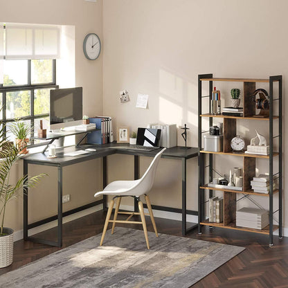 Nancy's Henderson Desk - Desks - Corner desk - L-Shaped - Industrial - Wood and Metal - Black - 140 x 130 x 76cm