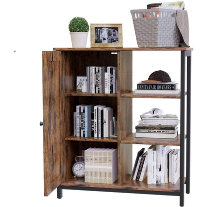 Nancy's Opbergkast - Dressoir - Kast met 3 Planken - Industrieel - Hout - Bruin - 70 x 30 x 80 cm