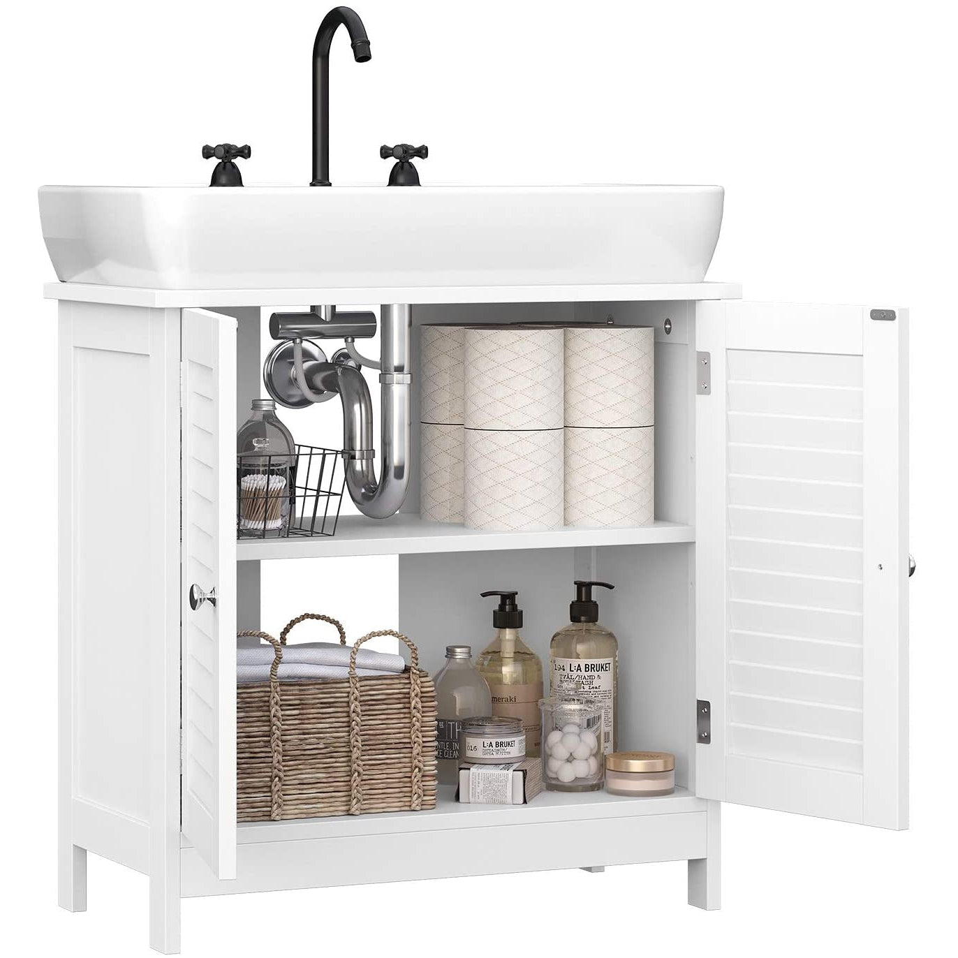 Nancy's Cleverly Washbasin cabinet - Bathroom furniture - Bathroom cabinets - Cabinet - White - 60 x 30 x 60 cm