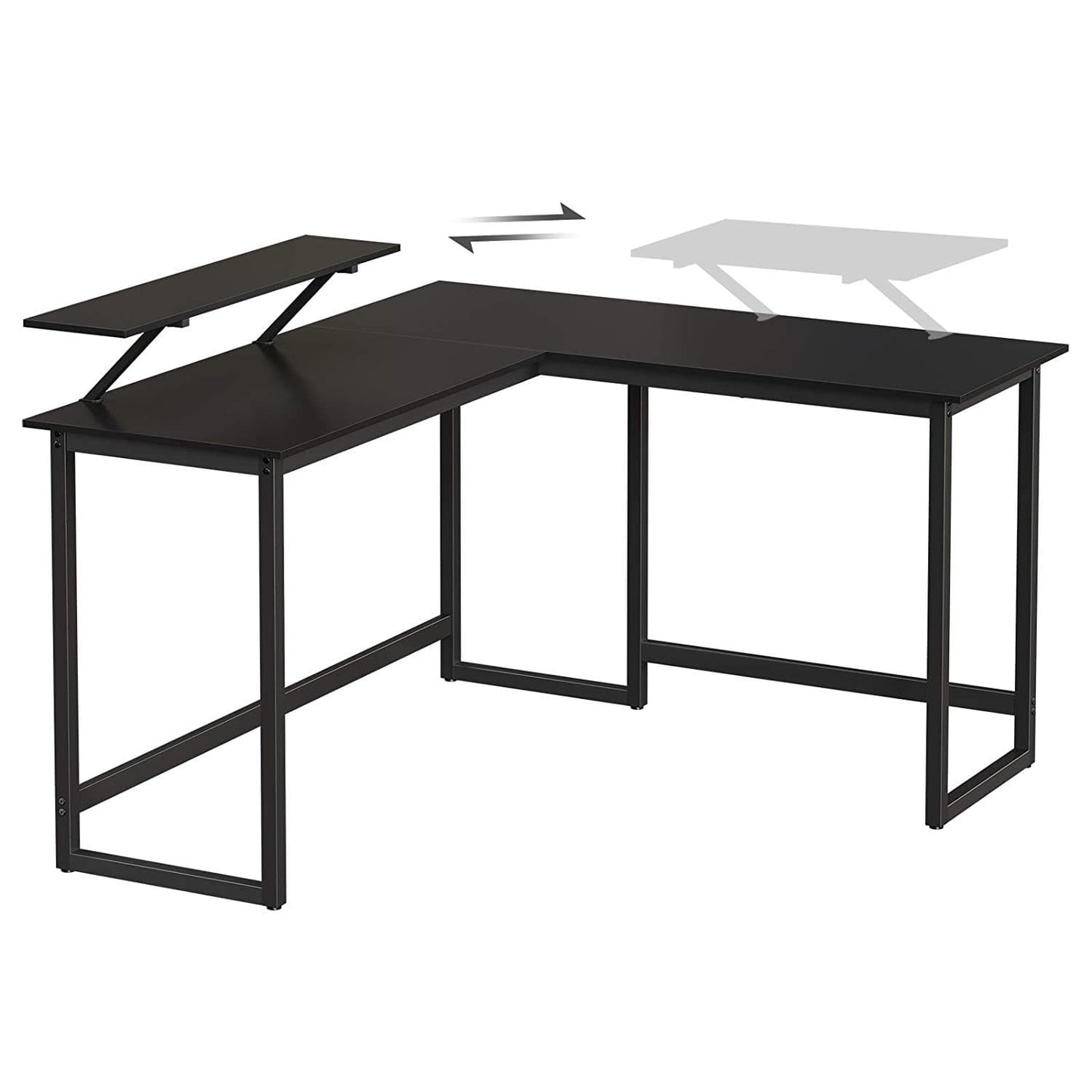 Nancy's Henderson Desk - Desks - Corner desk - L-Shaped - Industrial - Wood and Metal - Black - 140 x 130 x 76cm