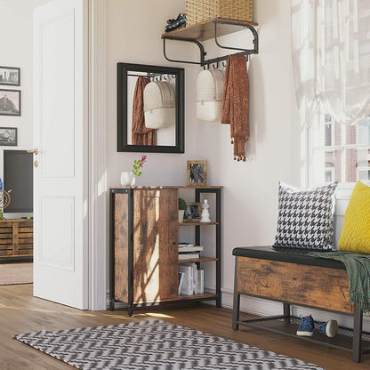 Nancy's Opbergkast - Dressoir - Kast met 3 Planken - Industrieel - Hout - Bruin - 70 x 30 x 80 cm