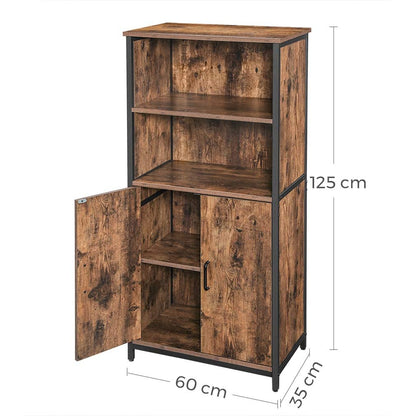 Bibliothèque Hutchinson de Nancy - Armoire en bois vintage - Armoires industrielles - 2 portes - 60 x 35 x 125 cm (L x L x H)