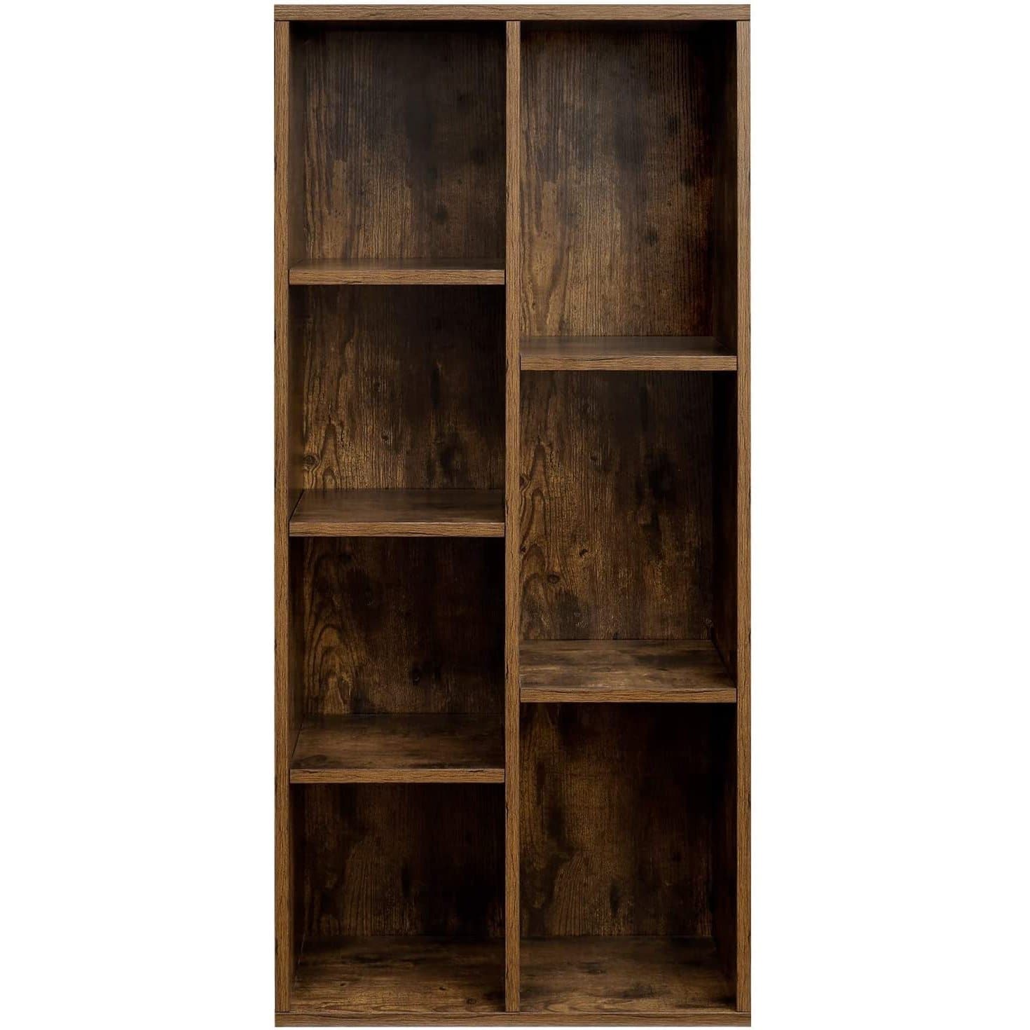 Nancy's Baranu Boekenkast - Opbergkast - 7 Vakkenkast - Industrieel - Hout - Bruin - ± 50 x 25 x 105 cm