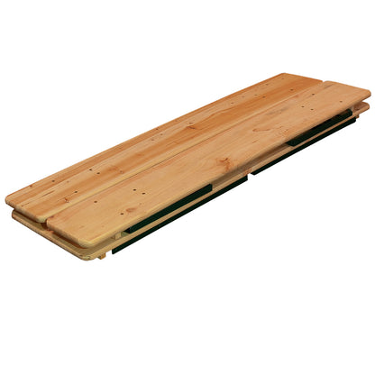 Nancy's Sabana Seca 3-delige Biertenten set - Biertenttafel - Opvouwbaar - Hout - Grote Tafel Met 2 Banken- Tuinmeubilair - 170 cm
